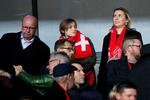 Infrastrukturen skal være i orden, hvis Danmark fortsat skal være EM-vært i 2021, men det vil DBU-formand Jesper Møller (tv.) gøre alt for. Foto: Jens Dresling