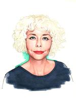 Lav desserter, ligesom når du ellers laver mad. Se, hvad du har i køleskabet og frugtkurven, og improviser, mener madskribent og kogebogsforfatter Marie Holm. Tegning Masao Yamazaki