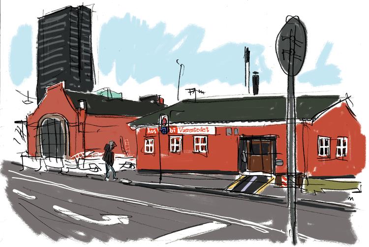  Sælgere bliver hjemme på grund af smittefaren, og dem, der går på gaden, kan ikke sælge aviser. Illustration Mette Dreyer