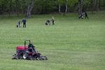 Golfklubber trodser golfunionens opfordring til at lukke. Billedet her er et arkivfoto fra Hjortespring Golfklub i Ballerup, der dog har fulgt anbefalingen.   Foto: Finn Frandsen/POLFOTO