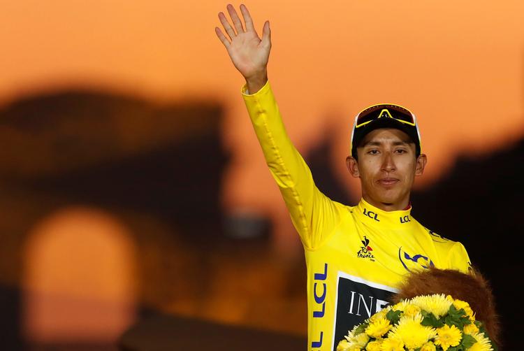 Endnu er det ikke afgjort, om colombianeren Egan Bernal får mulighed for at forsvare sidste års Tour de France-triumf i denne sæsons udgave. I øjeblikket opholder sydamerikaneren sig i 14 dages karantæne i hjemlandet efter at være vendt tilbage fra Europa. Foto: Christian Hartmann/Ritzau Scanpix