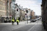Det meste af Danmark er blevet lukket ned. Her et billede fra det indre København i går.  Foto: Andreas Merrald/POLFOTO