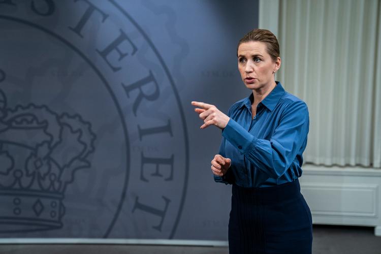 Statsminister Mette Frederiksen (S) på et af coronakrisens mange pressemøder. Arkivfoto Martin Sylvest/Ritzau Scanpix