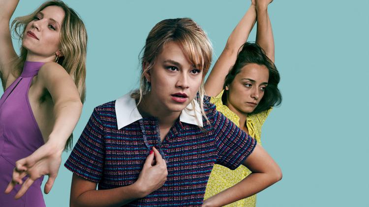 Frederikke Dahl Hansen, Emma Sehested Høeg og Angela Bundalovic medvirker i Limboland, der er det stærkeste bud på en dansk pendant til HBO-serien 'Girls'. Pr-foto 