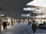 I dag er der dagligt 5.000 påstigninger på Ny Ellebjerg Station, men tallet forventes at stige markant i fremtiden. Foto: Visualisering af Arkitema Architects for Metroselskabet