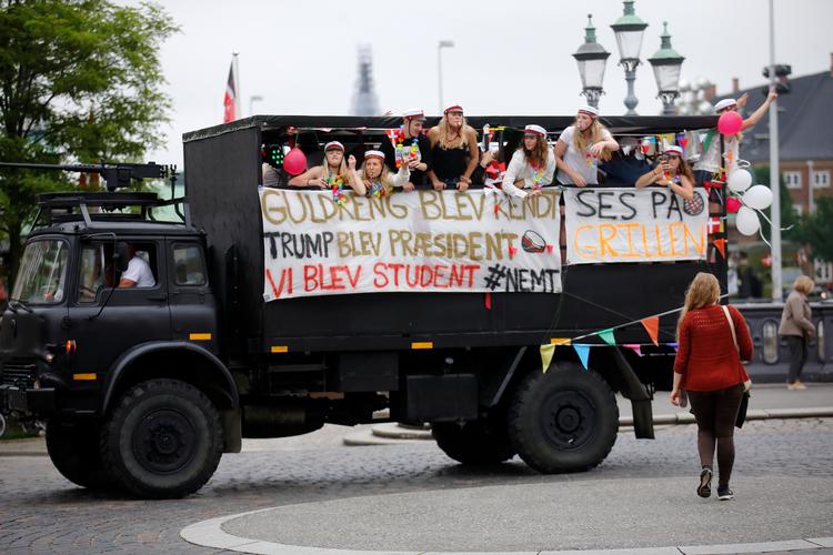 Mange kommende studentere frygter, at deres vogntur ikke bliver til noget på grund af coronakrisen. Foto: Jens Dresling/POLFOTO