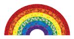 Med sit motiv følger Damien Hirst op på en aktuel trend i England, hvor flere og flere børn tegner regnbuer som tegn på støtte til de sygeplejersker og læger, der kæmper mod coronaen. Foto: 'Butterfly Rainbow'. Damien Hirst and Science Ltd. All rights reserved, DACS 2020