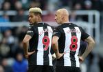  Newcastle Jonjo Shelvey og Joelinton  får muligvis snart nye chefer.  Foto: Carl Recine/Ritzau Scanpix