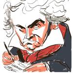 Geniet Ludwig van Beethoven brød kunstens regler og bøjede dem efter sit indre kald       Illustration:  Mette Dreyer 