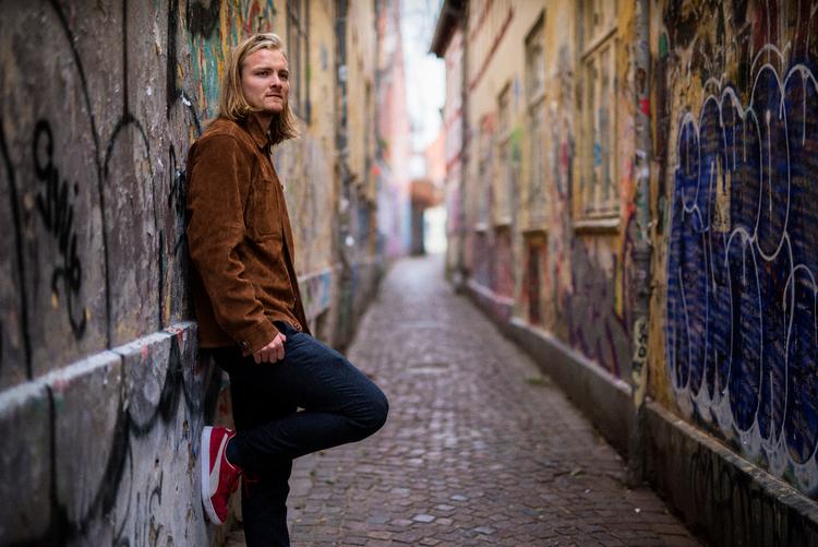 Hobro-spiller Simon Jakobsen skal have afklaret sin fremtid, fordi hans kontrakt udløber til sommer. Coronakrisen har gjort hans situation kompliceret. Foto: Joachim Ladefoged/POLFOTO