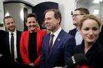 Der var glæde, da regeringen og dens støttepartier indgik en finanslovsaftale i begyndelsen af december.  Foto: Jens Dresling/POLFOTO