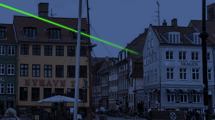 Det er første gang siden 1995, at Elle-Mie Ejdrup Hansen viser et lysprojekt i en offentlig dansk kunstinstitution. Foto: Jakob Brask (visualisering)