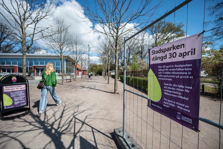 Stadsparken i Lund vil for første gang i mange år ikke have flere tusinde festglade svenskere til at fejre Valborgsaften. Foto: 50090 Johan Nilsson/tt/Ritzau Scanpix