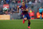 Martin Braithwaite ser ikke sit skift til Barcelona som en nødløsning for storklubben. Han regner med at blive i klubben i sin fireårige kontraktperiode. Foto: Albert Gea/Ritzau Scanpix