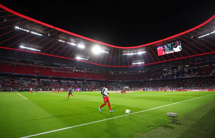 Allianz Arena i München skal huse fire kampe ved EM-slutrunden næste sommer. Foto: Michael Dalder/Ritzau Scanpix