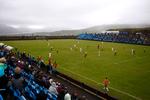 Måske er fodboldkvaliteten ikke den største, men det ser alligevel smukt ud, når de spiller på Færøerne - som her da NSI Runavík tog imod Fulham på stadionet i Toftir i kvalifikationen til Europa League tilbage i 2011, Foto: Action Images/Action Images