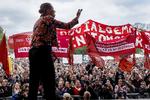 Mette Frederiksen, formand for Socialdemokratiet, holdt 1. maj-tale i Fælledparken i København i 2019. Arkivfoto: Mads Nissen  Foto: Mads Nissen/POLFOTO