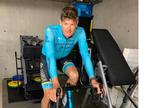 Jakob Fuglsang i fuld gang på sin hometrainer. Foto: Giro d'Italia Virtual. 