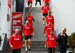 Forleden blev tre spillere fra FC Köln testet positiv for coronavirus. Alligevel ser det ud til, at den tyske Bundesliga snart kan komme tilbage på banen. Uden tilskuere.
  Foto: Thilo Schmuelgen/Ritzau Scanpix