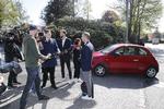 Politikerne på vej ind til forhandlingerne på Marienborg.  Foto: Jens Dresling/POLFOTO