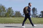 Venstres formand fotograferet på vej til forhandlinger om den seneste genåbning af Danmark på Marienborg i sidste uge.  Foto: Jens Dresling/POLFOTO