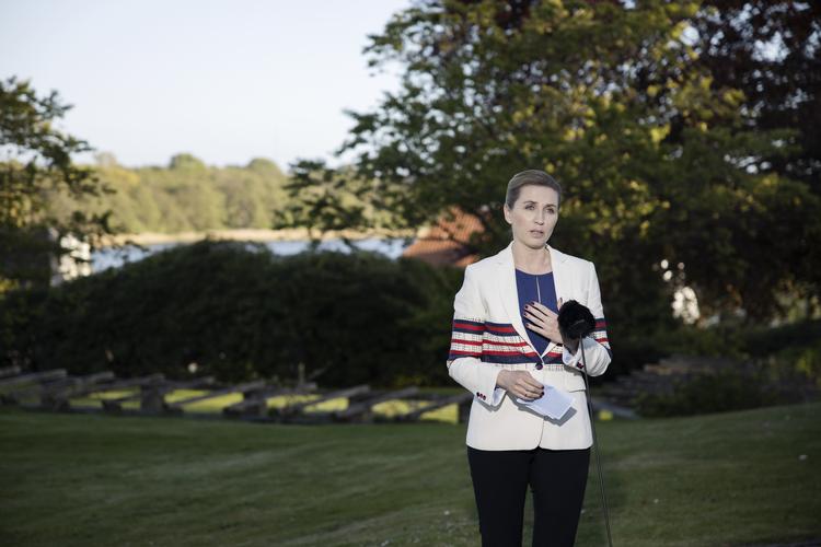 Pressemøde med Mette Frederiksen for en uge siden, hvor hun informerede om den seneste politiske aftale om yderligere åbning af Danmark.  Foto: Mikkel Hørlyck/POLFOTO