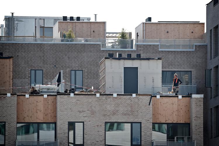 I nybyggeri som her i Nordhavn i København kommer langt den største del af klimabelastningen fra de materialer, der anvendes. Energiforbruget i den færdige bygning betyder mindre. Foto: Jens Dresling/POLFOTO