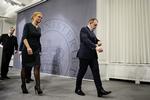 Daværende udlændinge- og integrationsminister Inger Støjberg og statsminister Lars Løkke Rasmussen ved et pressemøde i 2016.  Foto: Philip Davali/POLFOTO