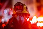 En eksplosion har sat brand i bydelen Little Tokyo i Los Angeles. 11 brandfolk er kommet til skade. Foto: Apu Gomes/Ritzau Scanpix