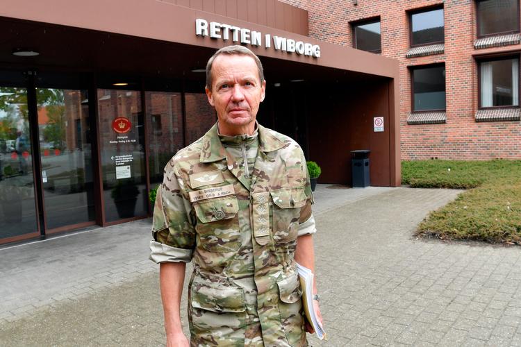     Vidne. Forsvarschef Bjørn Bisserup forklarede retten, at han blev "vred og ked af det" , da det hærchefen løj for ham.
 Foto: Ernst van Norde/Ritzau Scanpix
