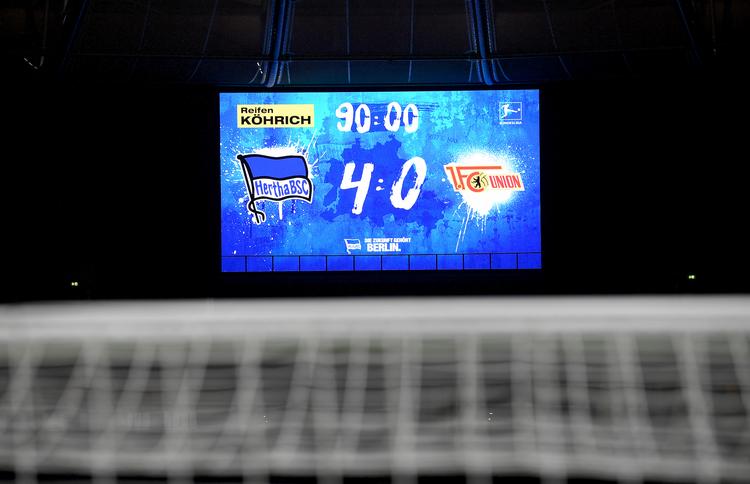 Med sejren på 4-0 fik Hertha BSC revanche for nederlaget i sæsonens første Berlinderby.  Foto: Stuart Franklin/Ritzau Scanpix