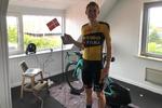 Jonas Vingegaard som han fremstod på Team Jumbo-Vismas hjemmeside efter at sejren i den virtuelle kappestrid. 