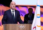 Gianni Infantino er en af idrætsverdenens mest magtfulde mænd. Ud over at være chef i Fifa er han også medlem af Den Internationale Olympiske Komité (IOC).  Foto: Denis Balibouse/Ritzau Scanpix