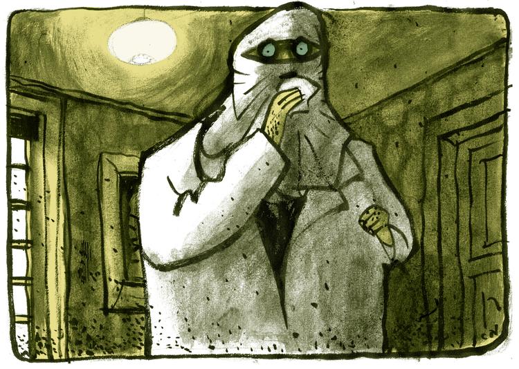 Tegning Claus Nørregaard (arkiv)