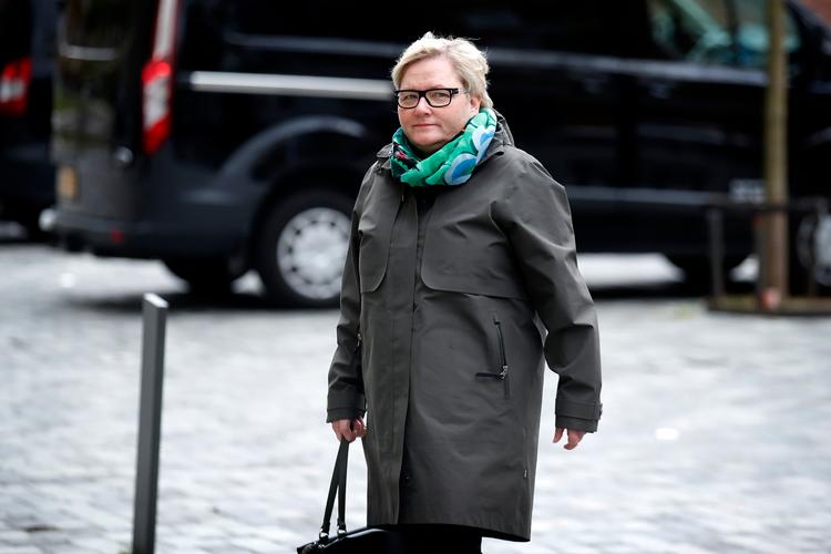 Afhøringer i Instrukskommissionen, der skal undersøge tidligere minister Inger Støjbergs ordre om adskillelse af unge asylpar. Jurist Lykke Sørensen, tidligere afdelingschef i Udlændinge- og Integrationsministeriet, afgav sin forklaring til Instrukskommissionen i Retten på Frederiksberg. Foto: Jens Dresling/POLFOTO