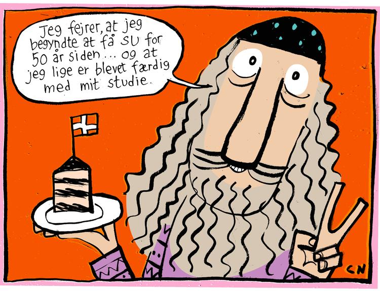 SU'en fylder 50 år. Det er værd at sætte et flag i kagen for. Foto: Claus Nørregaard/POLITIKEN