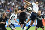  AGF og Randers genoptager superligaen med den udsatte kamp fratidligere i år, hvor græsset i Aarhus var så ringe, at der ikke kunne spilles kamp. Foto: /POLFOTO