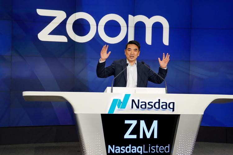Da Zoom blev børsnoteret for 11 måneder siden, steg aktieprisen med 72 procent samme dag. Zooms succes har gjort Eric Yuan til mangemilliardær. Arkivfoto Carlo Allegri