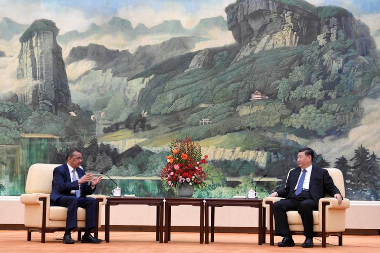     WHO's chef Tedros Adhanom Ghebreyesus kritiseres for at have strøget den kinesiske regering og præsident Xi Jinping for meget med hårene under coronakrisen. Foto: Pool New/Ritzau Scanpix