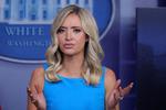 Pressesekretær Kayleigh McEnany fra Det Hvide Hus forsvarer politiets ret til at angribe journalister.  Foto: Tom Brenner/Ritzau Scanpix
