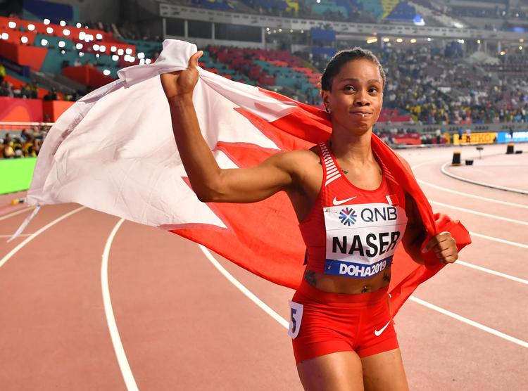 Da Salwa Eid Naser erobrede sit VM-guld på 400 meter sidste år i Doha, skete det i en sensationelt god tid. Den bedste de seneste 35 år.   Foto: Dylan Martinez/Ritzau Scanpix