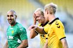 Horsens-matchvinder Peter Therkildsen kan næsten ikke selv tro det, men han har lige knækket Brøndby i slutfasen. Foto: Ernst van Norde/Ritzau Scanpix
