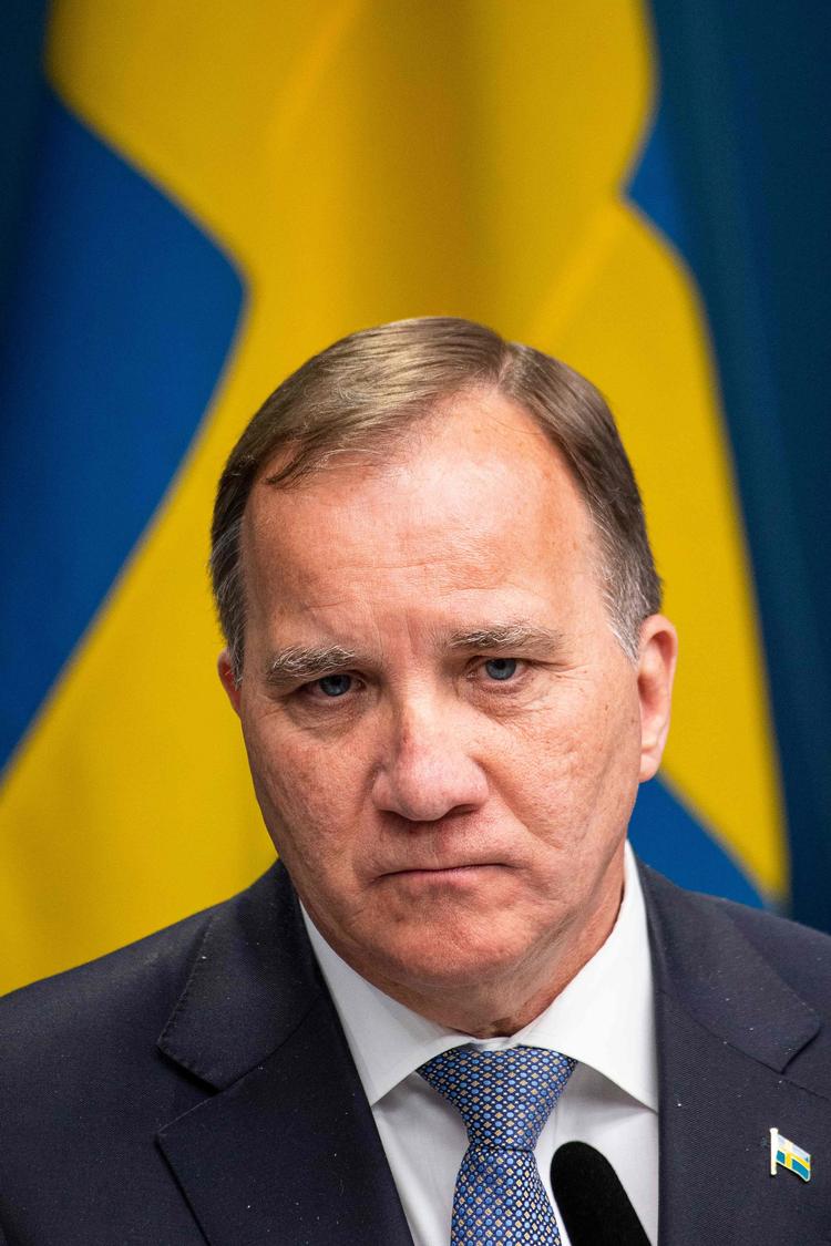    »Vores største fejl er, at så mange er omkommet i ældreplejen. Vi burde have testet flere, end vi har gjort«, sagde statsminister Stefan Löfven. Foto: Jonathan Nackstrand/Ritzau Scanpix