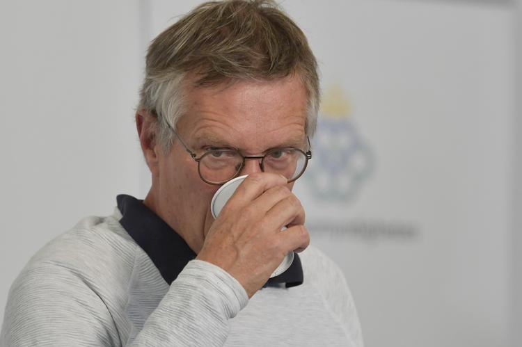 Sveriges statsepidemiolog, Anders Tegnell, siger, at der er en nedadgående trend i antallet af døde med corona i landet.  Foto: 10040 Anders Wiklund/tt/Ritzau Scanpix