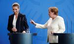 Da kansler Angela Merkel gik med Macron, måtte Mette Frederiksen justere kursen for at kunne forklare sit nederlag. Foto: Hannibal Hanschke (arkiv)/Ritzau Scanpix