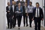     Statsminister Mette Frederiksen på vej til samråd i Folketingets udvalg for forretningsorden.   Foto: Jens Dresling/POLFOTO