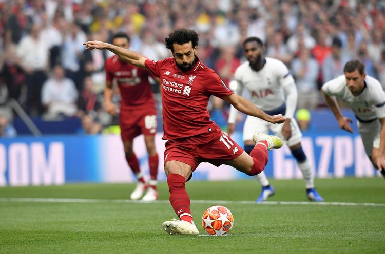 Liverpool og Mohamed Salah vandt sidste sæsons Champions League i en kamp mod Tottenham i Madrid.  Foto: Toby Melville/Ritzau Scanpix