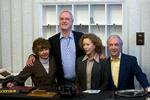 De fire hovedkarakterer i 'Halløj på Badehotellet' var f.v. Sybil (Prunella Scales), Basil (John Cleese), Polly (Connie Booth) og Manuel (Andrew Sachs), der her ses ved en reunion 30 år efter det første afsnit i serien. Foto: Edmond Terakopian/Ritzau Scanpix