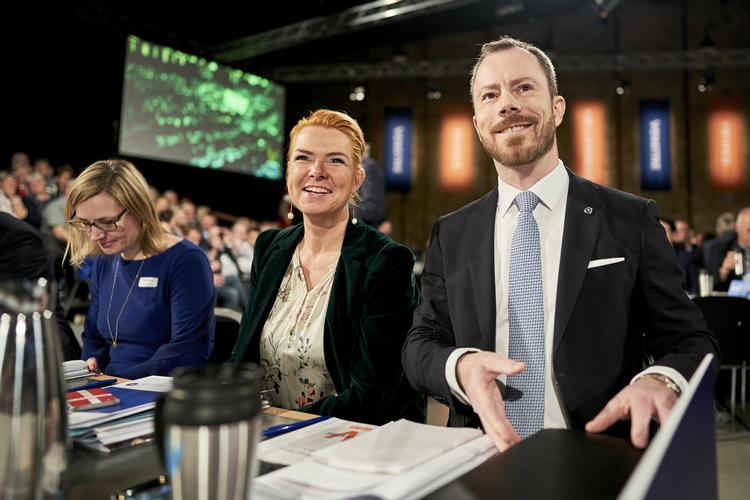 Inger Støjberg og Jakob Ellemann-Jensen  næstformand fotograferet på Venstres Landsmøde sidste år.  Foto: Claus Bonnerup/POLFOTO