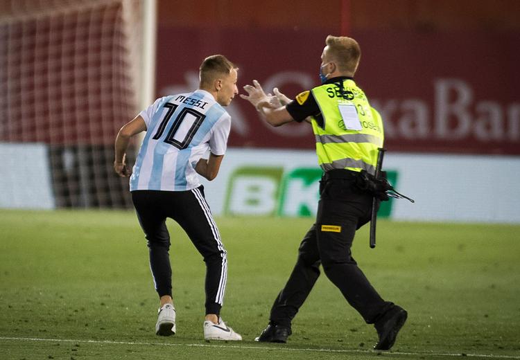 En Messi-fan var på spil på Mallorca.  Foto: Jaime Reina/Ritzau Scanpix